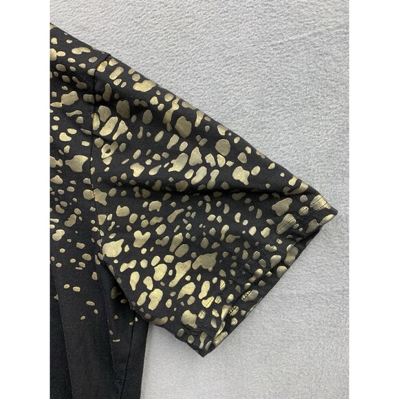 Coofandy Graphic Tee T-Shirt 3D Print Black Gold Splatter Crew Neck Size XL - Picture 11 of 13